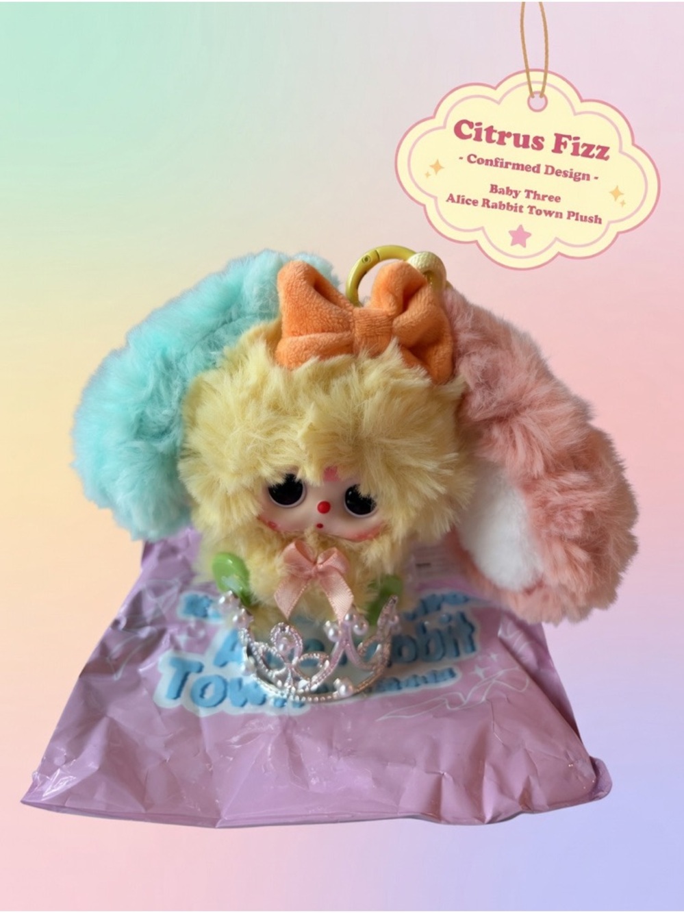 149, Citrus Fizz - Confirmed Design -Baby Three Alice Rabbit Town Plush